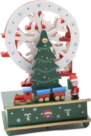 Carillon in legno con albero di Natale e ruota panoramica decorazione natalizia h 32 cm Casa e cucina/Decorazioni per interni/Addobbi e decorazioni per ricorrenze/Decorazioni natalizie/Schiaccianoci MagiediNatale.it - Altamura, Commerciovirtuoso.it