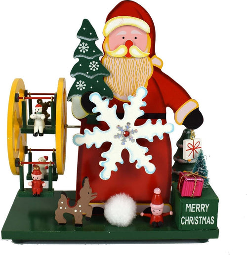 Carillon in legno con Babbo Natale e ruota panoramica decorazione natalizia h 24 cm Casa e cucina/Decorazioni per interni/Addobbi e decorazioni per ricorrenze/Decorazioni natalizie/Schiaccianoci MagiediNatale.it - Altamura, Commerciovirtuoso.it