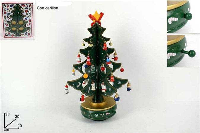 Carillon Natalizio Albero Di Natale Legno Con Addobbi 33cm Decorazioni Natalizie Casa, arredamento e bricolage > Prodotti per Feste > Prodotti Natalizi Trade Shop italia - Napoli, Commerciovirtuoso.it