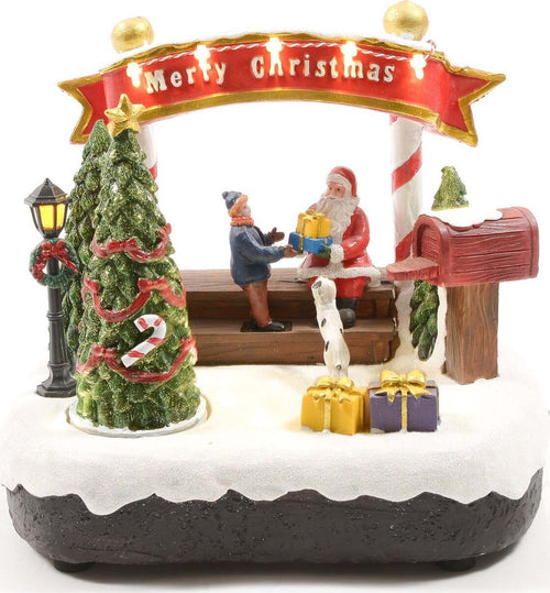 Carillon natalizio per villaggio di Babbo Natale con luci e suoni h 18 cm Casa e cucina/Decorazioni per interni/Addobbi e decorazioni per ricorrenze/Decorazioni natalizie/Oggettistica MagiediNatale.it - Altamura, Commerciovirtuoso.it