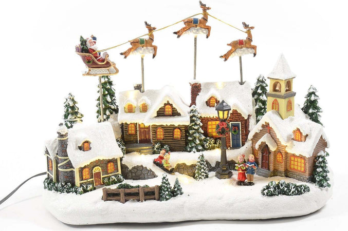 Carillon villaggio natalizio decorazione per villaggio di Babbo Natale con luci, animazioni e suoni Casa e cucina/Decorazioni per interni/Addobbi e decorazioni per ricorrenze/Decorazioni natalizie/Oggettistica MagiediNatale.it - Altamura, Commerciovirtuoso.it