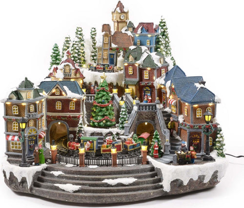 Carillon villaggio natalizio decorazione per villaggio di Babbo Natale con luci, animazioni e suoni Casa e cucina/Decorazioni per interni/Addobbi e decorazioni per ricorrenze/Decorazioni natalizie/Oggettistica MagiediNatale.it - Altamura, Commerciovirtuoso.it