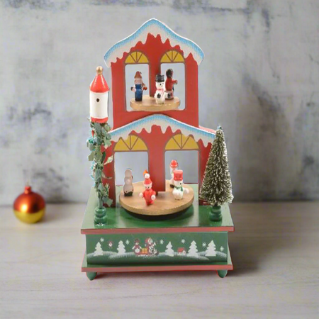 Carillon natalizio in legno decorazione natalizia 16 x h 27 cm