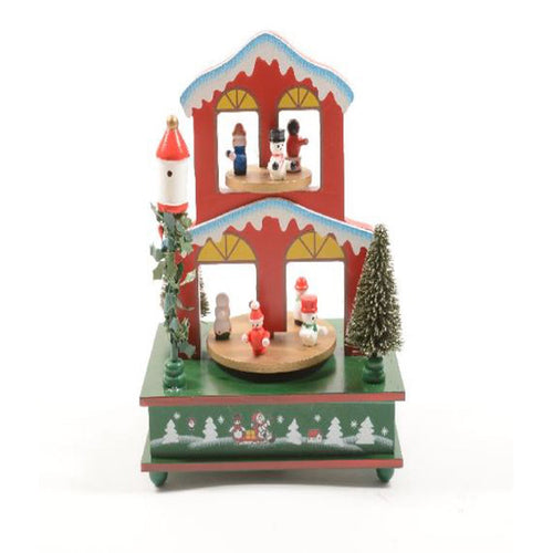 Carillon natalizio in legno decorazione natalizia 16 x h 27 cm