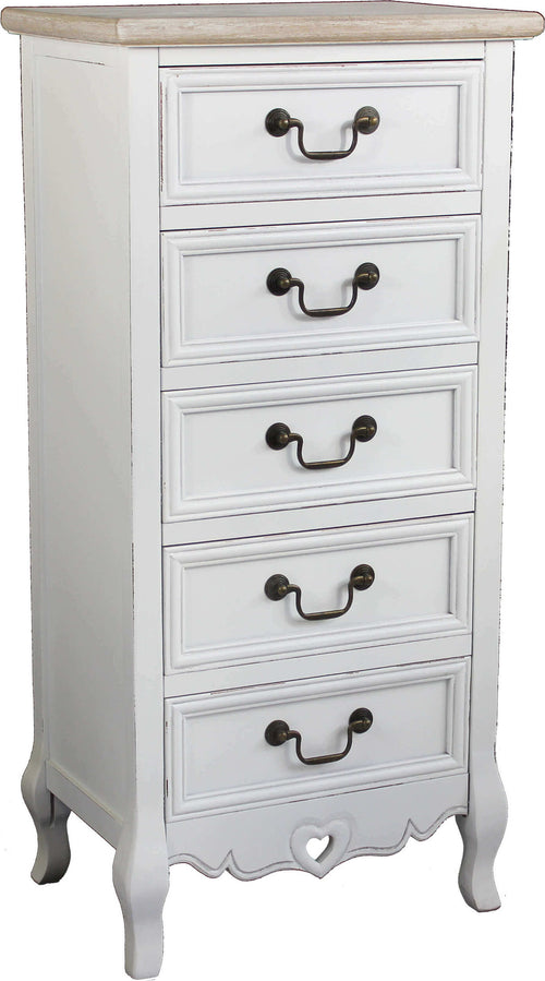 CARINE---cassettiera-5-cassetti-in-legno-di-paulownia-shabby-chic-44x29x91-Bianco-Milani-Home