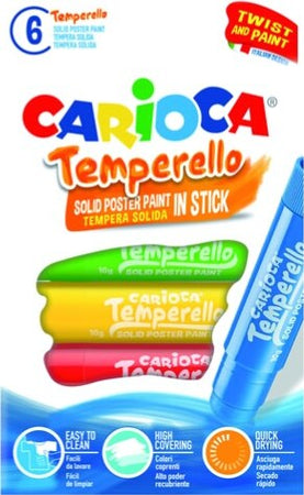 Carioca temperello - colori assortiti - Carioca - astuccio 6 temperelli Giochi e giocattoli/Attività creative/Accessori per disegnare e colorare/Pittura/Colori a tempera Eurocartuccia - Pavullo, Commerciovirtuoso.it