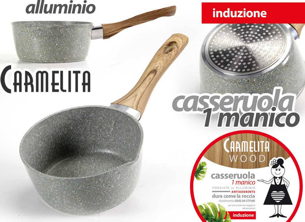Carmellita Casseruola 1 Manico Forgiata Alluminio Antiaderente Casseruola Ad Induzione 18 Cm Casa e cucina/Pentole padelle e pirofile/Pentole e padelle/Casseruole L’Orchidea - Siderno, Commerciovirtuoso.it