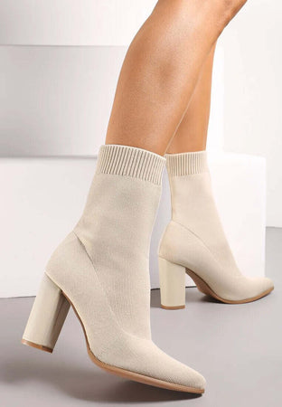 Caroline - Stivaletto elasticizzato Beige