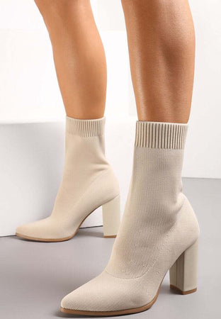 Caroline - Stivaletto elasticizzato Beige