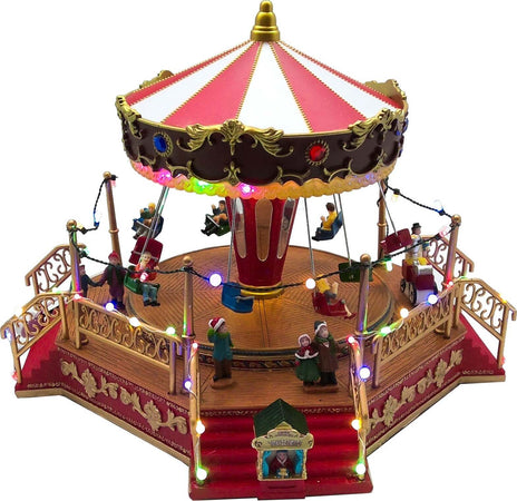 Carosello natalizio con animazioni e suoni giostra per villaggio di Natale h 27 cm Casa e cucina/Decorazioni per interni/Addobbi e decorazioni per ricorrenze/Decorazioni natalizie/Oggettistica MagiediNatale.it - Altamura, Commerciovirtuoso.it