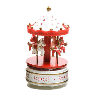 Carillon decorativo giostra carosello in legno decorazione natalizia