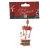 Pendente per albero di Natale Carosello giostrina in legno e resina da 8 cm
