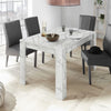 Tavolo Gliese con gambe e piano in MDF, design moderno, per arredo interno 137/185 x 90 h 76 cm