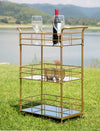 Carrello-con-ruote-struttura-in-ferro-color-oro-con-3-ripiani-in-specchio