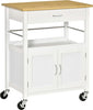 Carrello-Cucina-con-Cassetto-Armadietto-e-Scaffale,-Carrellino-Portavivande-con-Piano-in-Bambù-e-4-Ruote,-Bianco-TY8801-215TY8