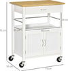 Carrello-Cucina-con-Cassetto-Armadietto-e-Scaffale,-Carrellino-Portavivande-con-Piano-in-Bambù-e-4-Ruote,-Bianco-TY8801-215TY8