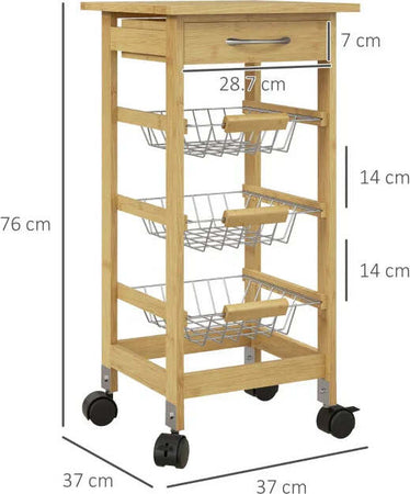 Carrello-Cucina-con-Ruote,-Cassetto-e-3-Cestini-a-Rete-Metallica,-37x37x76cm,-Colore-Legno-TR6801-350V00NDTR6