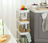 Carrello Cucina Multiuso Bianco 4 Ripiani Rotelle Girevoli Portaoggetti Scaffale Casa e cucina/Organizzazione interni/Contenitori e barattoli da cucina/Portaoggetti e supporti/Carrelli con cassetti Zencoccostore - Formia, Commerciovirtuoso.it