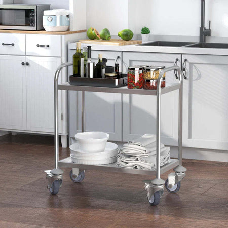 Carrello-da-Cucina-2-Ripiani-con-Ruote-in-Acciaio-Inox-71x41x81cm,-Argento-ER4801-076ER4