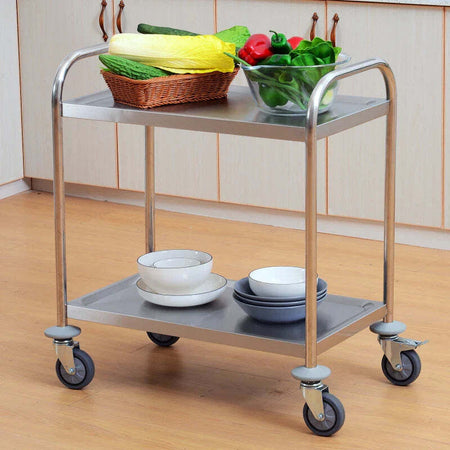 Carrello-da-Cucina-2-Ripiani-con-Ruote-in-Acciaio-Inox-71x41x81cm,-Argento-ER4801-076ER4