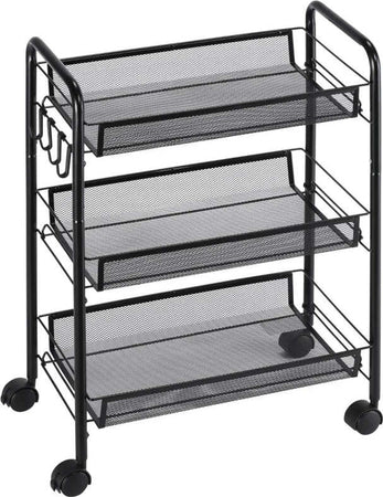 Carrello-da-Cucina-a-3-Livelli-con-Cesti-Removibili-e-4-Ruote,-in-Acciaio-e-Plastica-PP,-41.5Lx26.5x63-cm,-Nero-IT8850-162IT8