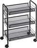 Carrello-da-Cucina-a-3-Livelli-con-Cesti-Removibili-e-4-Ruote,-in-Acciaio-e-Plastica-PP,-41.5Lx26.5x63-cm,-Nero-IT8850-162IT8
