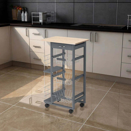 Carrello-da-Cucina-con-Cassetti-Estraibili-e-2-Portabottiglie,-in-Legno-di-Pino-e-Metallo,-47x37x83-cm-YY9801-130YY9