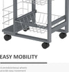 Carrello-da-Cucina-con-Cassetti-Estraibili-e-2-Portabottiglie,-in-Legno-di-Pino-e-Metallo,-47x37x83-cm-YY9801-130YY9