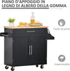 Carrello-da-Cucina-con-Cassetti,-Portaspezie-e-Armadietto,-Carrello-da-Portata-con-4-Ruote-e-Piano-di-Lavoro-in-Legno,-109x40x89cm,-Nero-YH9801-178BKYH9