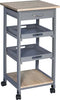 Carrello-da-Cucina-con-Cassetto,-2-Vassoi-Estraibili-e-Ripiano-Fisso,-in-Legno-di-Pino-e-MDF,-37x37x76-cm-HG8801-153GYHG8