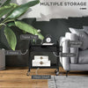 Carrello-da-Cucina-con-Cesto,-Cassetto-Estraibile-e-3-Ganci,-in-PP-e-Metallo,-61x32.6x58.5-cm,-Nero-MJ6850-276V00BKMJ6