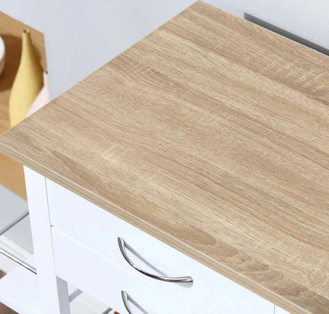 Carrello-da-Cucina-con-Ruote,-Mobile-da-Cucina-Salvaspazio-in-Legno-Massiccio:-3-Cassetti,-3-Cestelli,-2-Portaspezie,-2-Ripiani,-92x37x82-cm-UY5801-158UY5