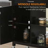 Carrello-da-Cucina-in-Legno-con-Cassetto,-Armadietto-e-Ruote,-83x45x88cm,-Nero-HG7801-214HG7