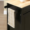 Carrello-da-Cucina-in-Legno-con-Cassetto,-Armadietto-e-Ruote,-83x45x88cm,-Nero-HG7801-214HG7