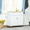 Carrello-da-Cucina-Multiuso-in-Legno-con-2-Cassetti,-104x46x91cm---Bianco-FR2801-203FR2