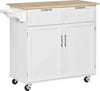 Carrello-da-Cucina-Multiuso-in-Legno-con-2-Cassetti,-104x46x91cm---Bianco-FR2801-203FR2