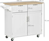 Carrello-da-Cucina-Multiuso-in-Legno-con-2-Cassetti,-104x46x91cm---Bianco-FR2801-203FR2