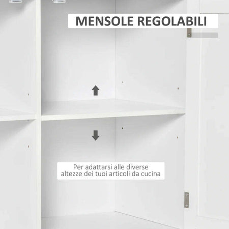 Carrello-da-Cucina-Multiuso-in-Legno-con-2-Cassetti,-104x46x91cm---Bianco-FR2801-203FR2