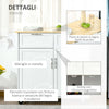 Carrello-da-Cucina-Multiuso-in-Legno-con-2-Cassetti,-104x46x91cm---Bianco-FR2801-203FR2