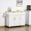 Carrello-da-Cucina-Multiuso-in-Legno-con-2-Cassetti,-3-Antine-e-4-Ruote-121x46x91cm---Bianco-TR8801-204TR8