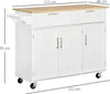 Carrello-da-Cucina-Multiuso-in-Legno-con-2-Cassetti,-3-Antine-e-4-Ruote-121x46x91cm---Bianco-TR8801-204TR8
