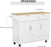 Carrello-da-Cucina-Multiuso-in-Legno-con-2-Cassetti,-3-Antine-e-4-Ruote-121x46x91cm---Bianco-TR8801-204TR8