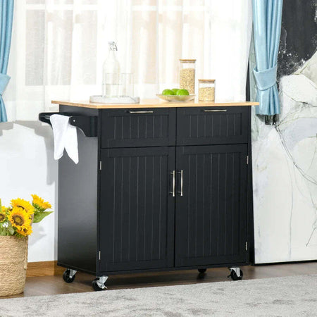 Carrello-da-Cucina-Multiuso-in-Legno-con-2-Cassetti,-Armadietto-e-4-Ruote,-104x46x91cm,-Nero-PL6801-203V00BKPL6