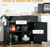 Carrello-da-Cucina-Multiuso-in-Legno-con-2-Cassetti,-Armadietto-e-4-Ruote,-104x46x91cm,-Nero-PL6801-203V00BKPL6