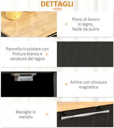 Carrello-da-Cucina-Multiuso-in-Legno-con-2-Cassetti,-Armadietto-e-4-Ruote,-104x46x91cm,-Nero-PL6801-203V00BKPL6