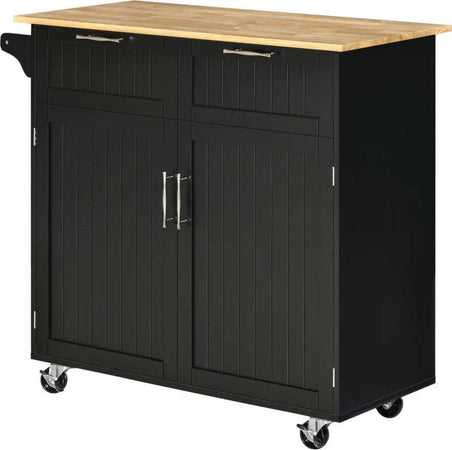 Carrello-da-Cucina-Multiuso-in-Legno-con-2-Cassetti,-Armadietto-e-4-Ruote,-104x46x91cm,-Nero-PL6801-203V00BKPL6