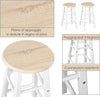 Carrello-da-Cucina-Pieghevole,-Mobile-da-Cucina-Salvaspazio-con-2-Sgabelli-2-Cassetti-5-Ruote-(Rotazione-360°),-Legno-MDF-Bianco-MN2801-117MN2