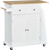 Carrello-da-Cucina-Portaspezie-a-3-Livelli-e-4-Ruote-in-MDF-e-Truciolato,-89x45x89cm,-Bianco-ER3801-163ER3