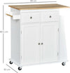 Carrello-da-Cucina-Portaspezie-a-3-Livelli-e-4-Ruote-in-MDF-e-Truciolato,-89x45x89cm,-Bianco-ER3801-163ER3