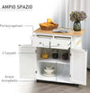 Carrello-da-Cucina-Portaspezie-a-3-Livelli-e-4-Ruote-in-MDF-e-Truciolato,-89x45x89cm,-Bianco-ER3801-163ER3